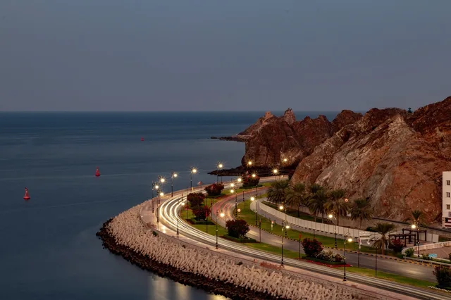 More Oman posting. 45 second long exposure shot. I am unsure why the rocks on the pier are hazy, if I had to guess something to do with the refractive index changing because of the moisture from the waves. Decent result